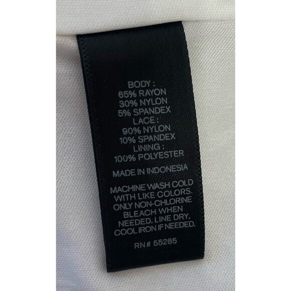 Express White Body Con Mini Dress Lace Zipper Size 2 NWT Graduation - Picture 4 of 5